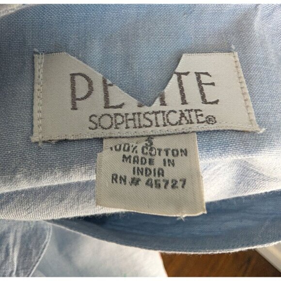 Vintage Petite Sophisticate 100% Cotton Embroidered Applique Vest Size Small - Picture 6 of 10